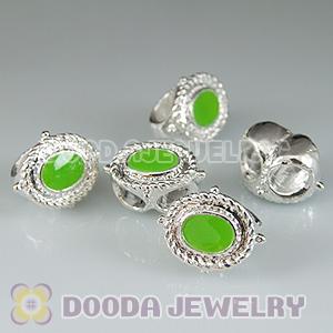 Wholesale Silver Plated European Style Double Hole Beads