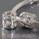 S925 Sterling Silver European Style Beads with clear Stone