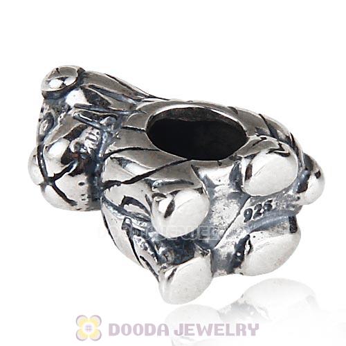 Antique Sterling Silver Little Terrier Dog Charm Beads European Style