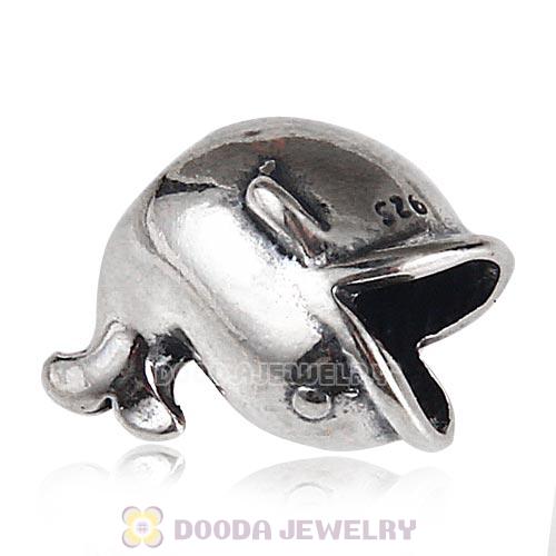 Antique Sterling Silver Fish Charm Beads European Style