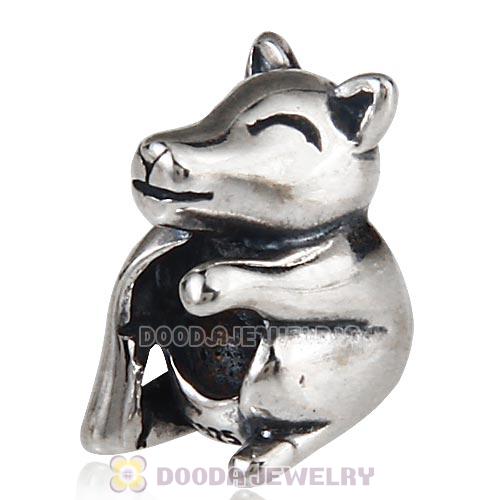 Antique Sterling Silver Pig Charm Beads European Style