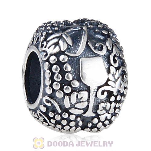 Antique Sterling Silver Vino Charm Beads European Style