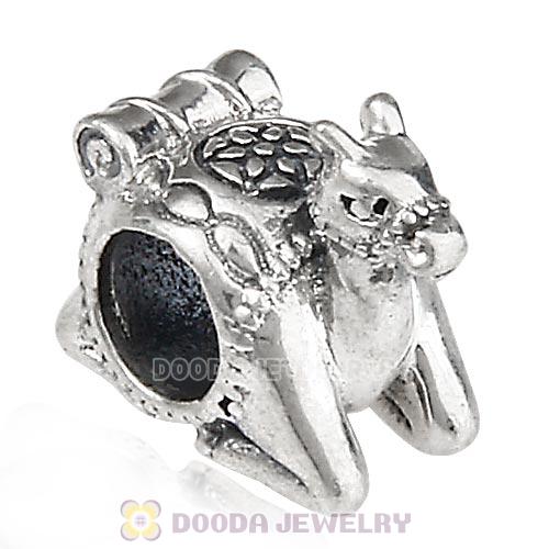 Antique Sterling Silver Camel Charm Beads European Style