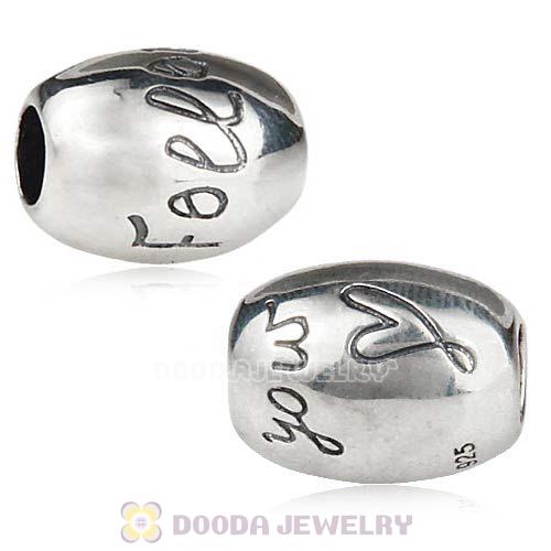 Antique Sterling Silver Follow Your Heart Charm Beads European Style