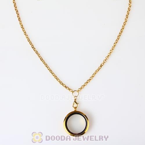 72CM Gold Plated Alloy Necklace Chain fit Lockets Wholesale