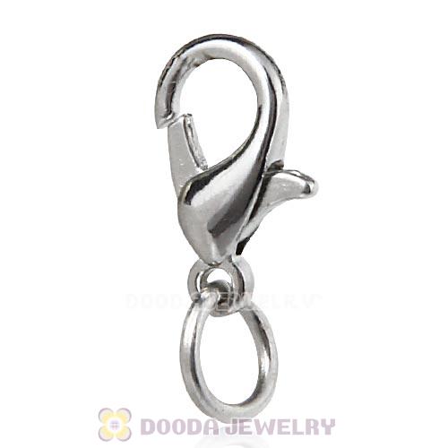 Platinum Plated Alloy Lobster Clasp with Circle