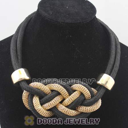 Handmade Weave Fluorescence Black Cotton Rope Necklaces