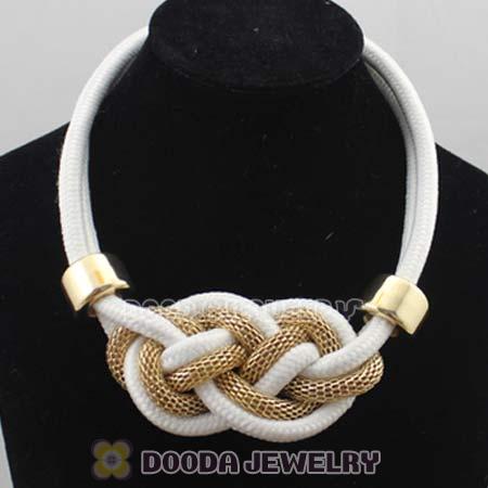 Handmade Weave Fluorescence White Cotton Rope Necklaces