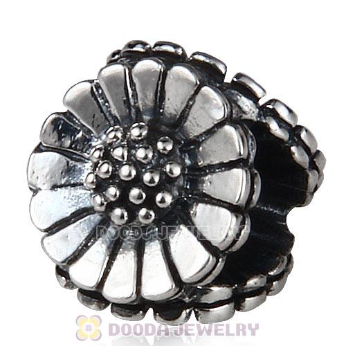 Antique Sterling Silver European Style Daisy Beads Wholesale