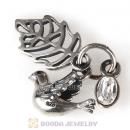 Antique Sterling Silver Forest Trinity Pendant Charm European Style