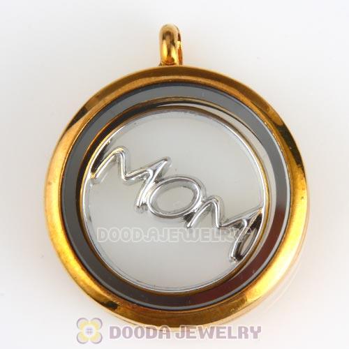 22mm Large Platinum MOM Alloy Window Plate