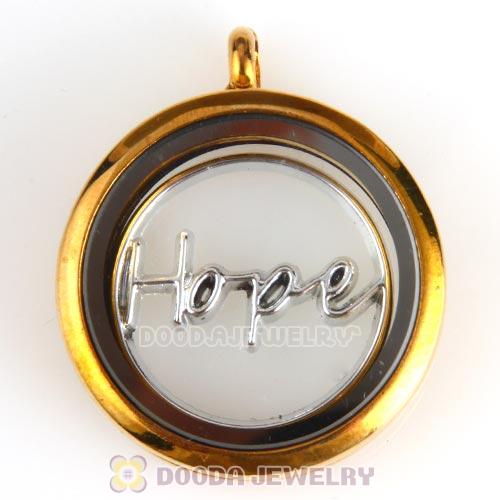 22mm Large Platinum Hope Alloy Window Plate