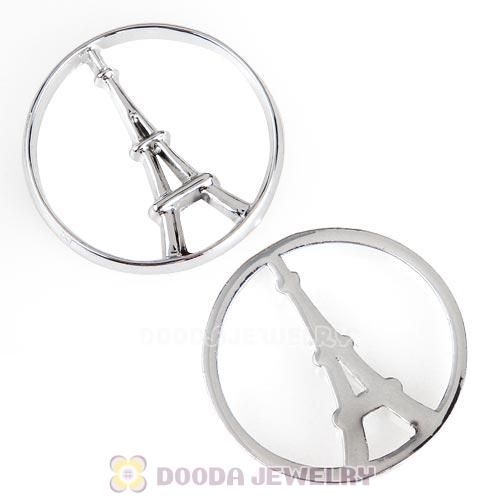 22mm Large Platinum Eiffel Tower Alloy Window Plate