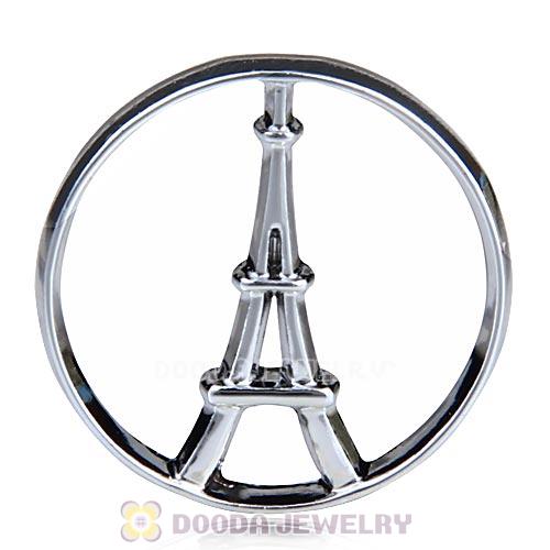 22mm Large Platinum Eiffel Tower Alloy Window Plate