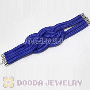 Handmade Weave Fluorescence Dark Blue Cotton Rope Bracelet