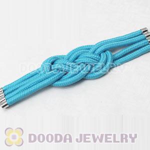 Handmade Weave Fluorescence Light Blue Cotton Rope Bracelet