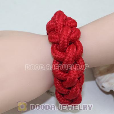 Handmade Weave Fluorescence Red Cotton Rope Bracelet