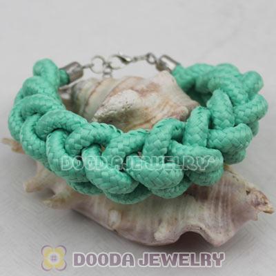 Handmade Weave Fluorescence Turquoise Cotton Rope Bracelet