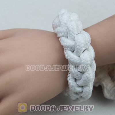Handmade Weave Fluorescence White Cotton Rope Bracelet