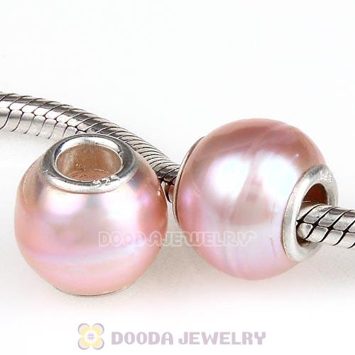 11-13mm Helix Irregular Nature Light Amethyst Freshwater Pearl Beads 925 Stamped Silver Core 
