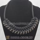 Handmade Weave Fluorescence Black Cotton Rope Braided Necklace