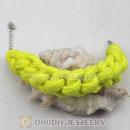 Handmade Weave Fluorescence Yellow Cotton Rope Bracelet