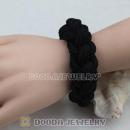 Handmade Weave Fluorescence Black Cotton Rope Bracelet