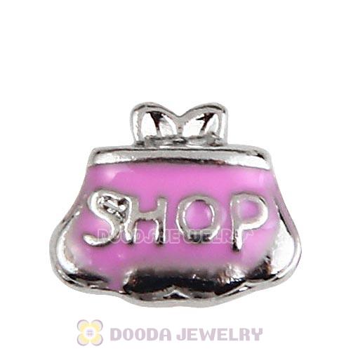 Platinum Plated Alloy Enamel Love to shop Floating Locket Charms Wholesale