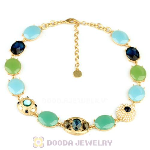 Luxury brand Tranquil Blues Stone Callar Necklace