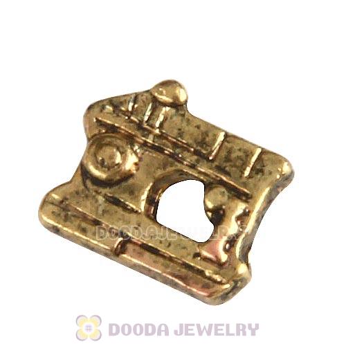 Gold Plated Alloy Sewing machine Floating Locket Charms Wholesale