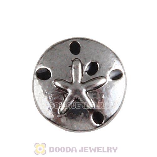 Platinum Plated Alloy Enamel Sand dollar Floating Locket Charms Wholesale