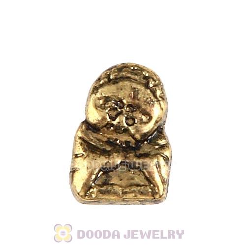 Gold Plated Alloy Buddha Floating Locket Charms Wholesale