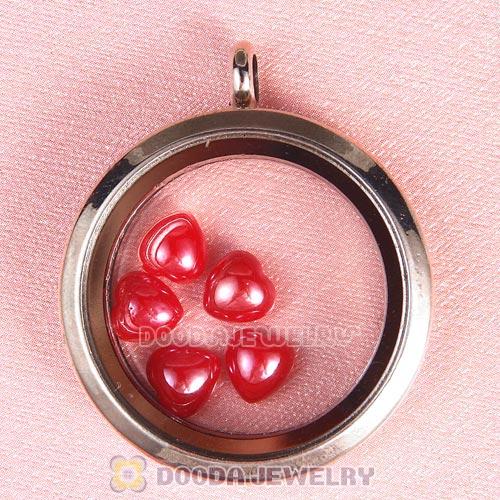6mm Heart Ceramic Floating Locket Charms Wholesale