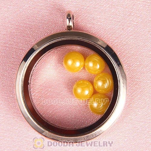 6mm Round Ceramic Floating Locket Charms Wholesale