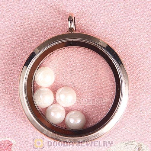 6mm Round Ceramic Floating Locket Charms Wholesale