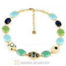 Luxury brand Tranquil Blues Stone Callar Necklace