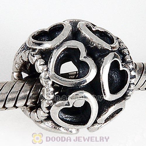 European Style Sterling Silver Love All Around Beads Wholesale