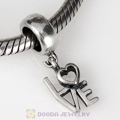 European Style Sterling Silver Dangle LOVE Beads Wholesale