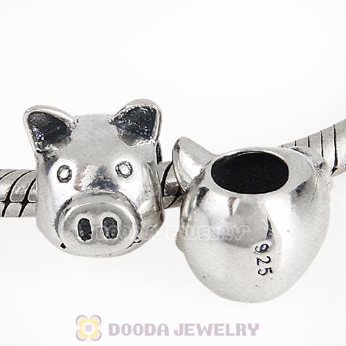 European Style Sterling Silver Pig Beads Wholesale