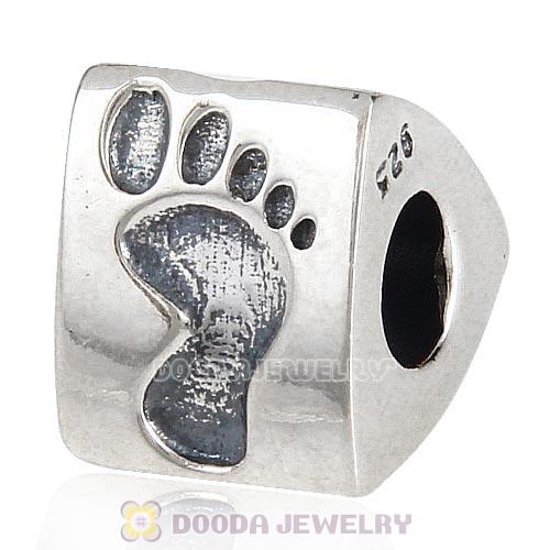 European Style Sterling Silver Footprint Beads Wholesale