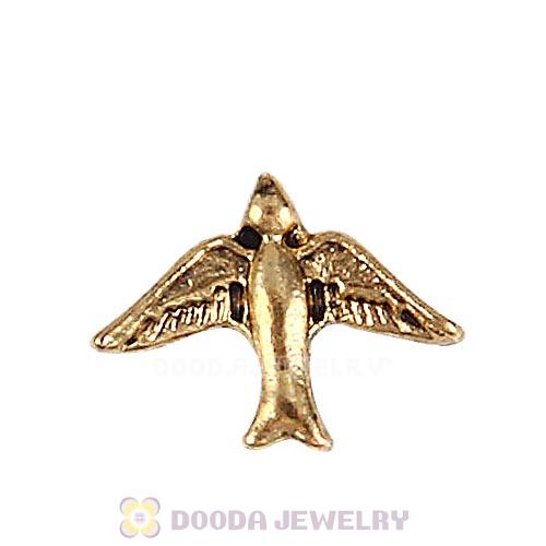 Gold Plated Alloy Sparrow Floating Locket Charms Wholesale