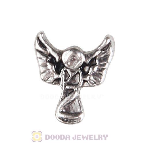 Platinum Plated Alloy Vintage angel Floating Locket Charms Wholesale