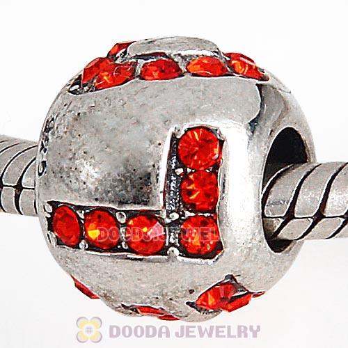 Sterling Silver Surrounded by Love with Hyacinth Austrian Crystal Charm