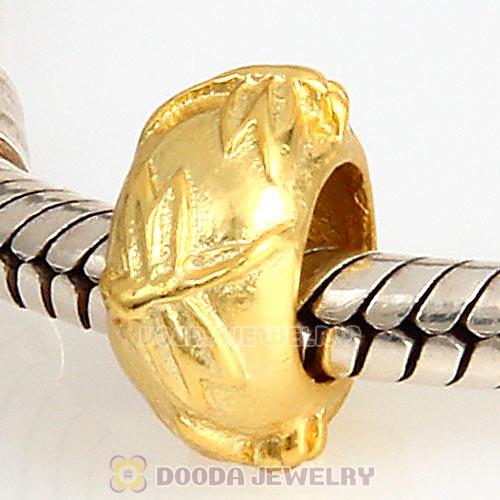 Gold Plated Sterling Silver Dragonfly Charm Beads European Style