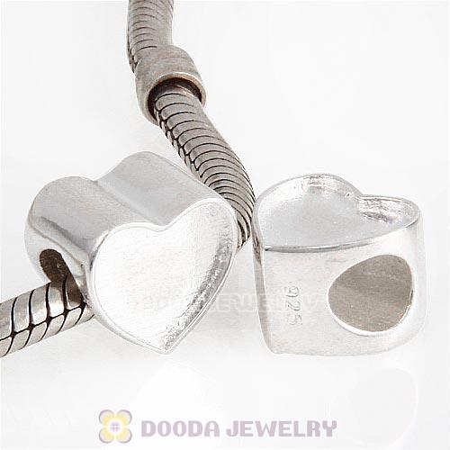 Sterling Silver Heart Love Beads with DIY Photo European Style