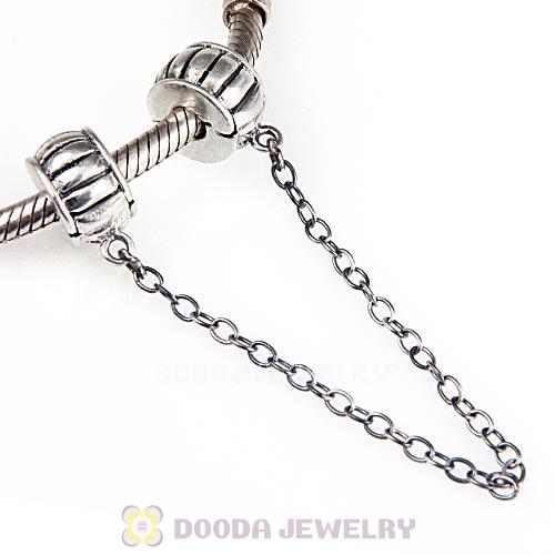 925 Sterling Silver Safety Chain fit European Style Bracelet