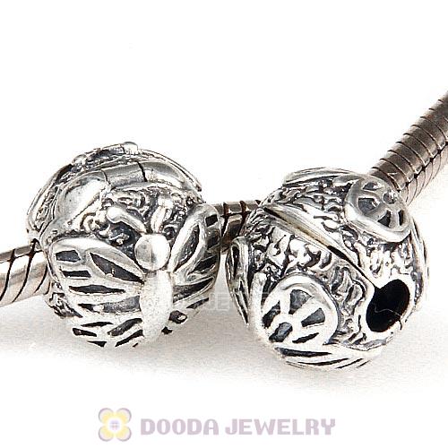 925 Sterling Silver European Lacewing Butterfly Clip Beads 