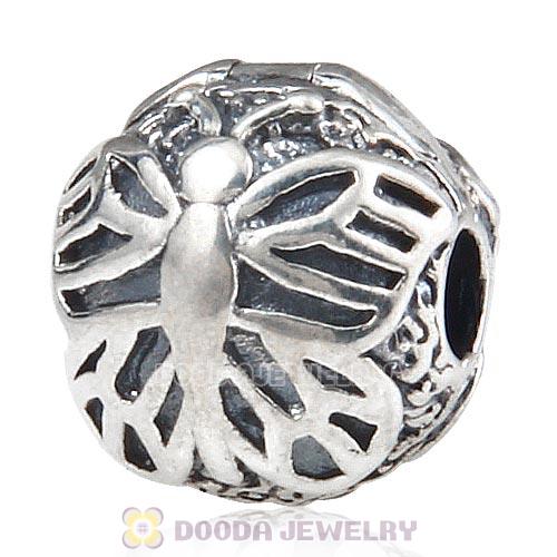 925 Sterling Silver European Lacewing Butterfly Clip Beads 