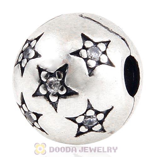 925 Sterling Silver Twinkle Twinkle with Clear CZ Clip Beads 