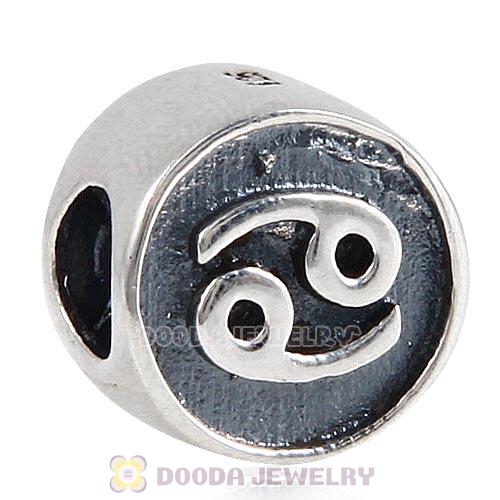 Antique Sterling Silver Cancer Zodiac Sign Beads European Style